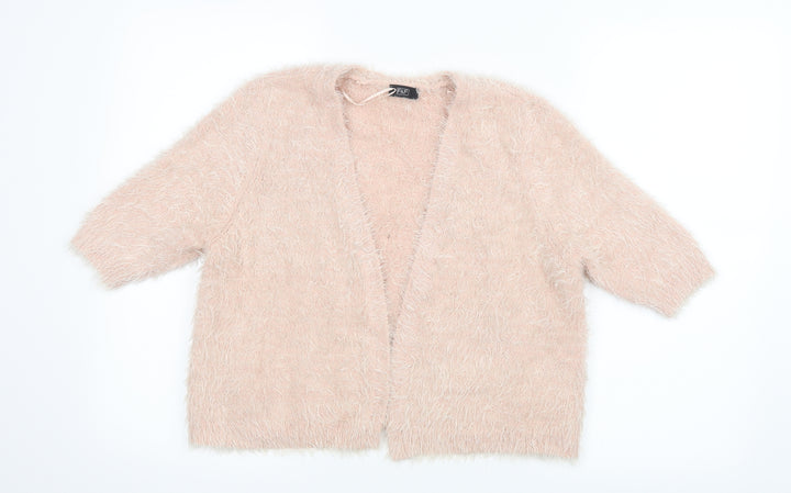 F&F Womens Pink  Knit Cardigan Jumper Size 14