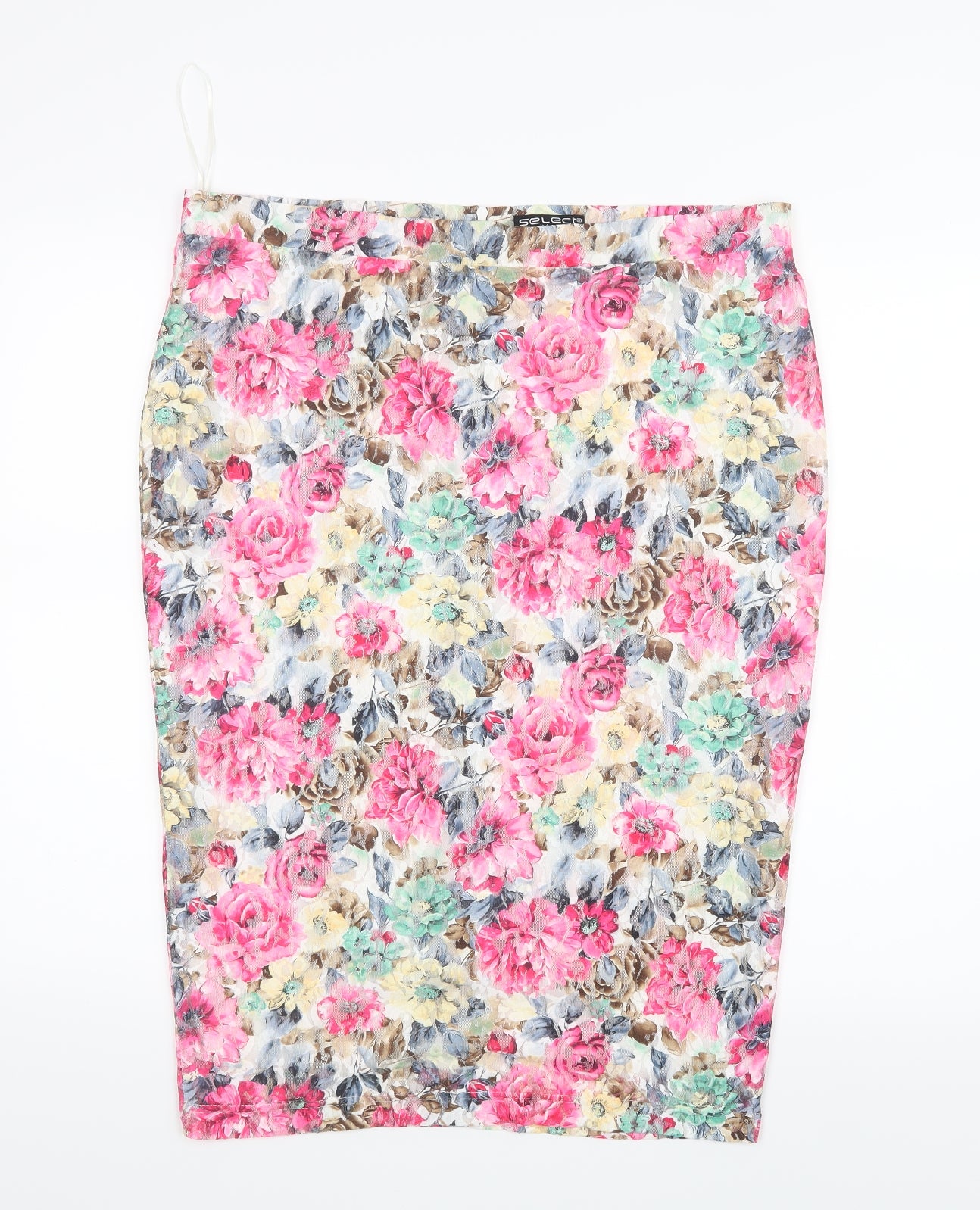 Select Womens Pink Floral  Straight & Pencil Skirt Size 16