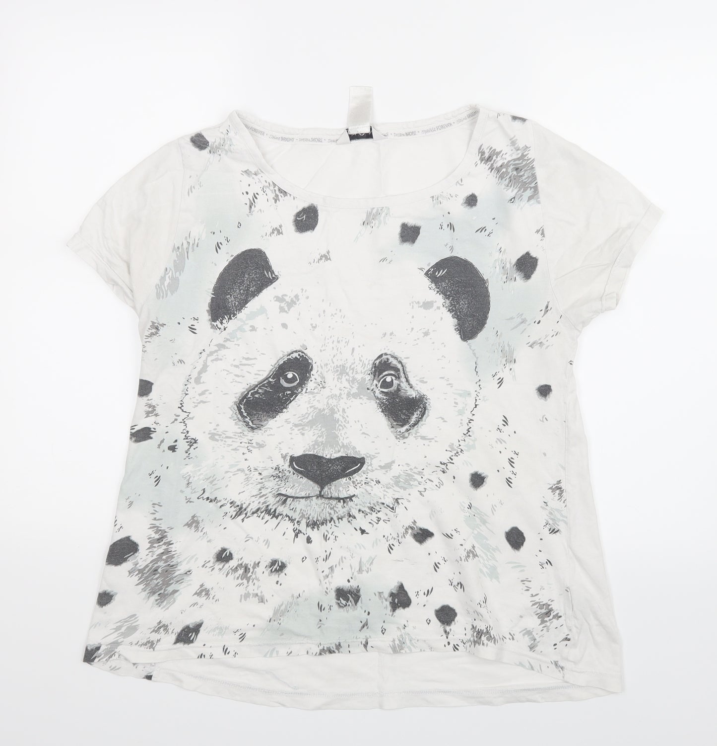 Avon Womens White   Basic T-Shirt Size 14  - Panda