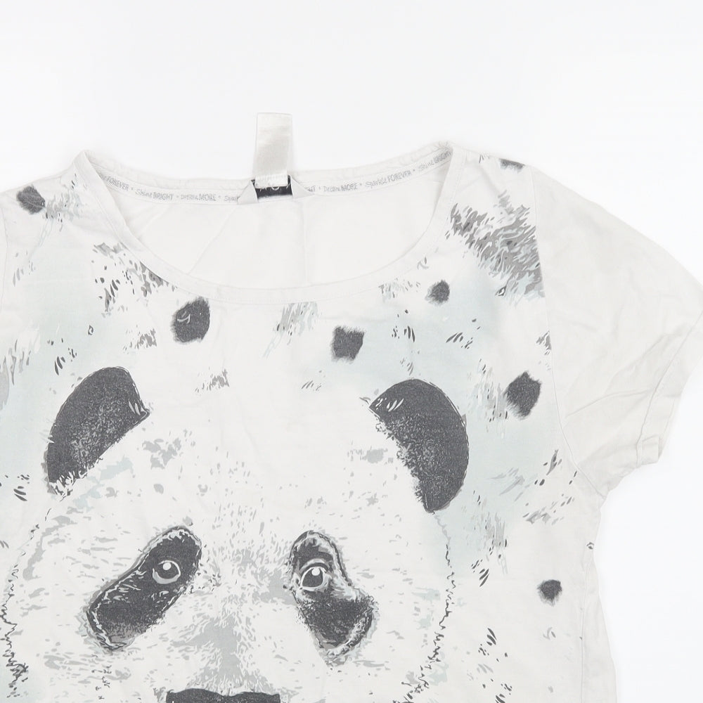 Avon Womens White   Basic T-Shirt Size 14  - Panda
