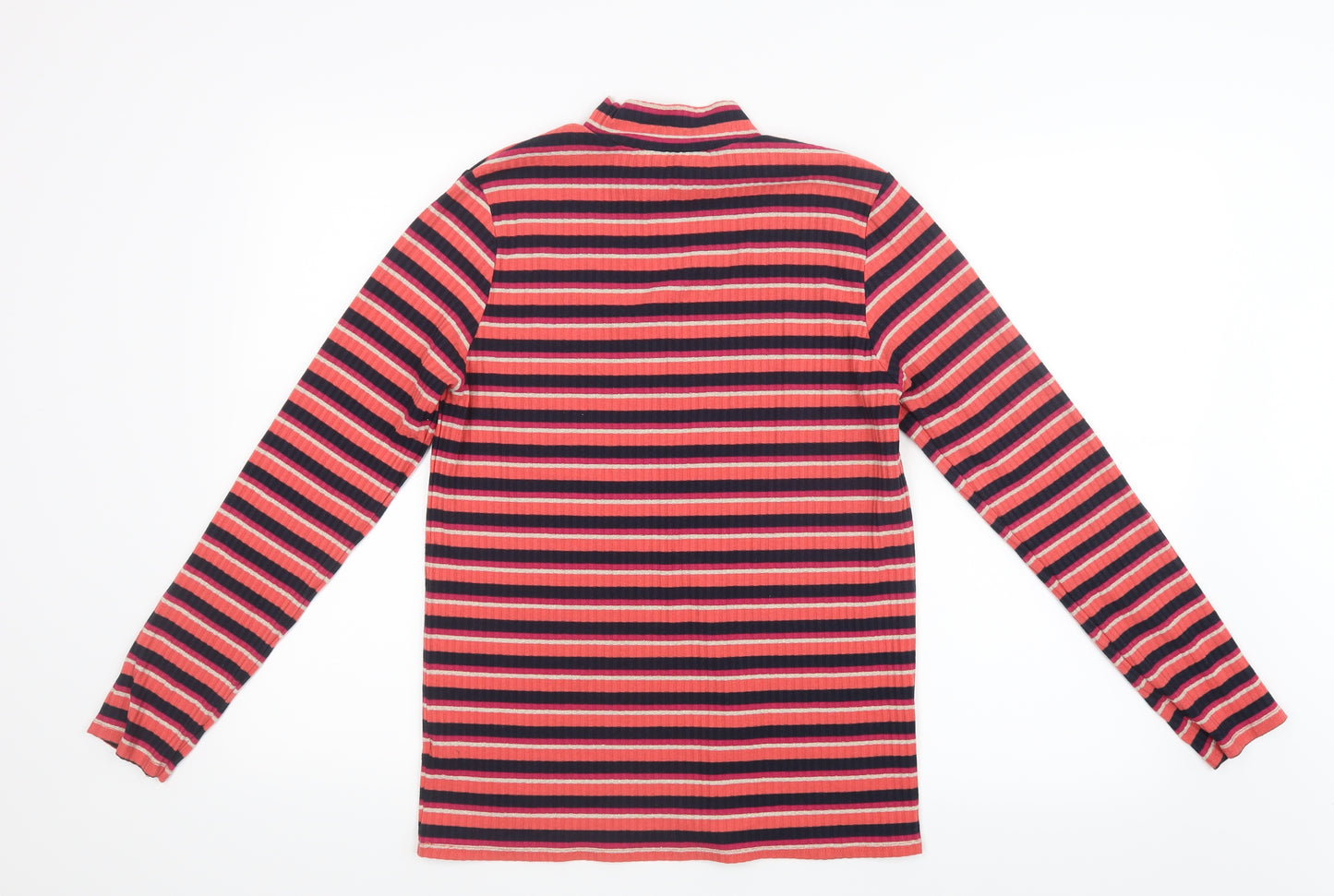 George Womens Blue Striped  Basic T-Shirt Size 14