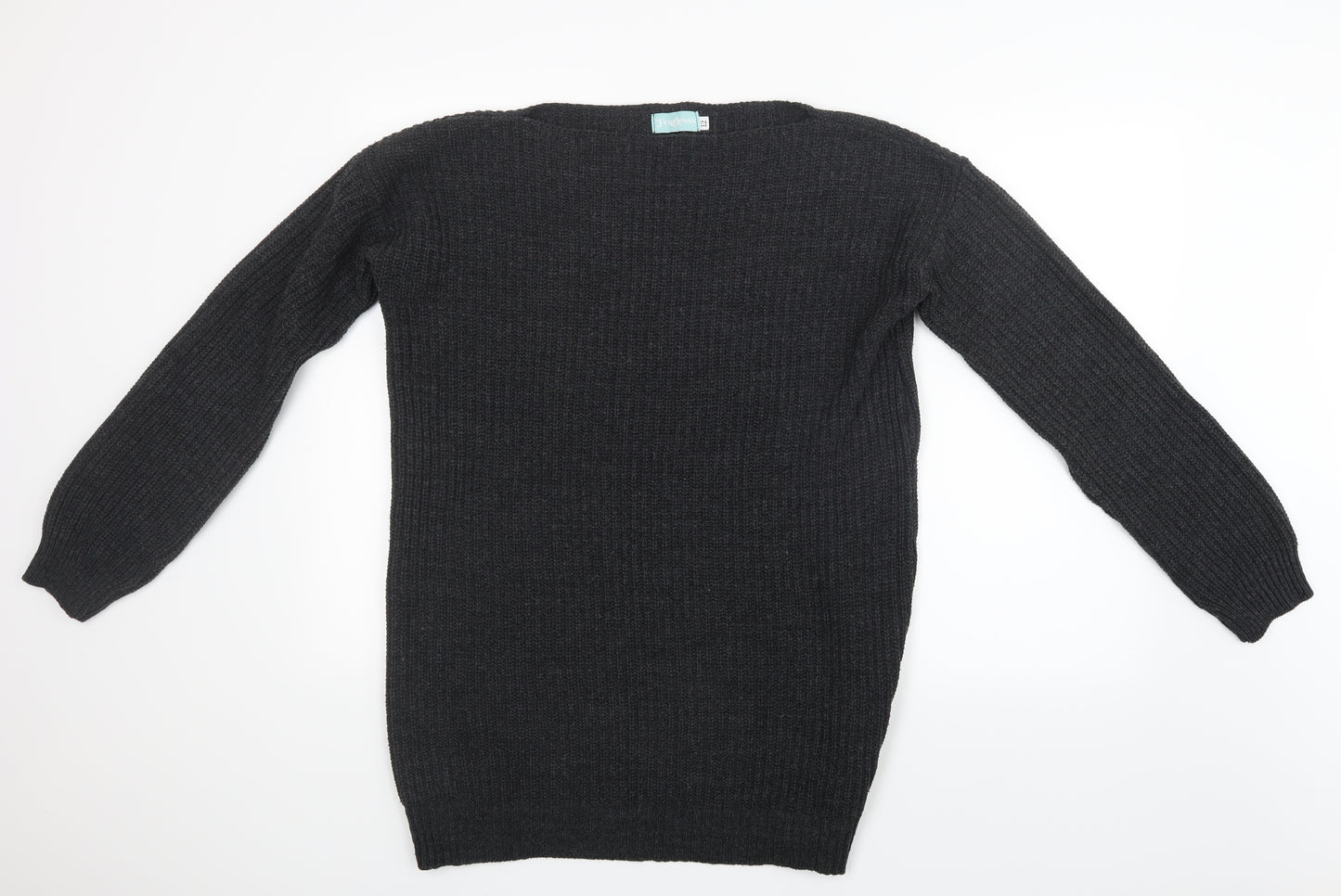 Fearless  Womens Black  Knit Pullover Jumper Size 12