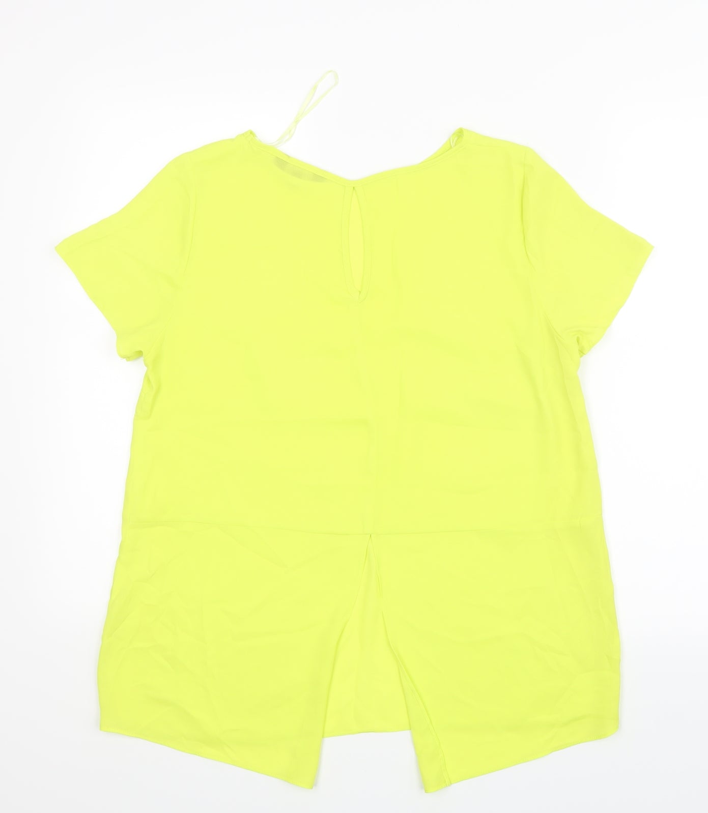 New Look Womens Yellow  Mesh Basic Blouse Size 12