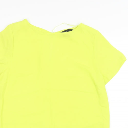 New Look Womens Yellow  Mesh Basic Blouse Size 12