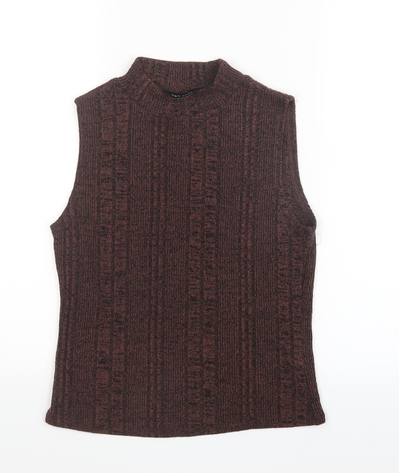 New Look Womens Brown  Knit Basic T-Shirt Size 12