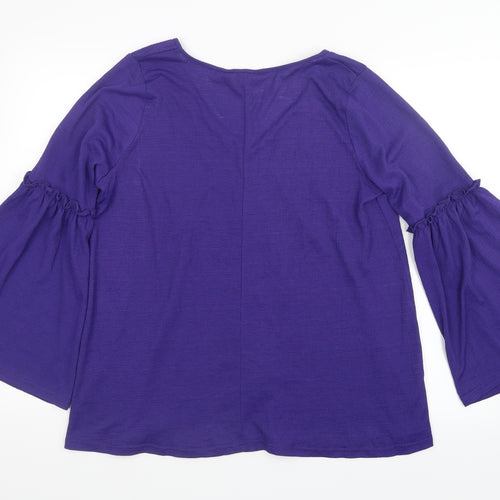 Evans Womens Purple   Basic Blouse Size 14