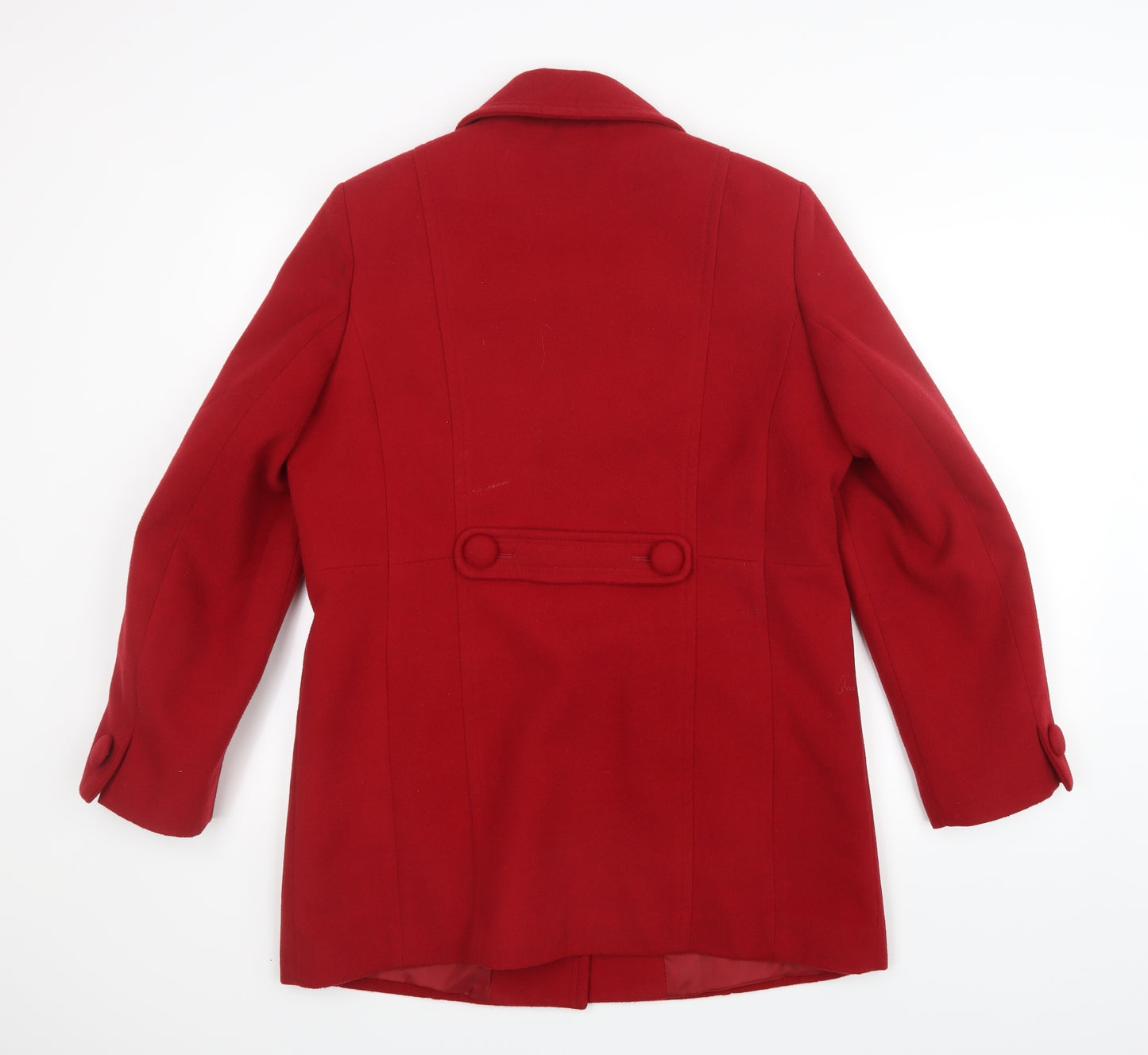 Damart Womens Red   Pea Coat Coat Size 14