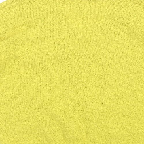 TU Womens Yellow  Knit Pullover Jumper Size 10