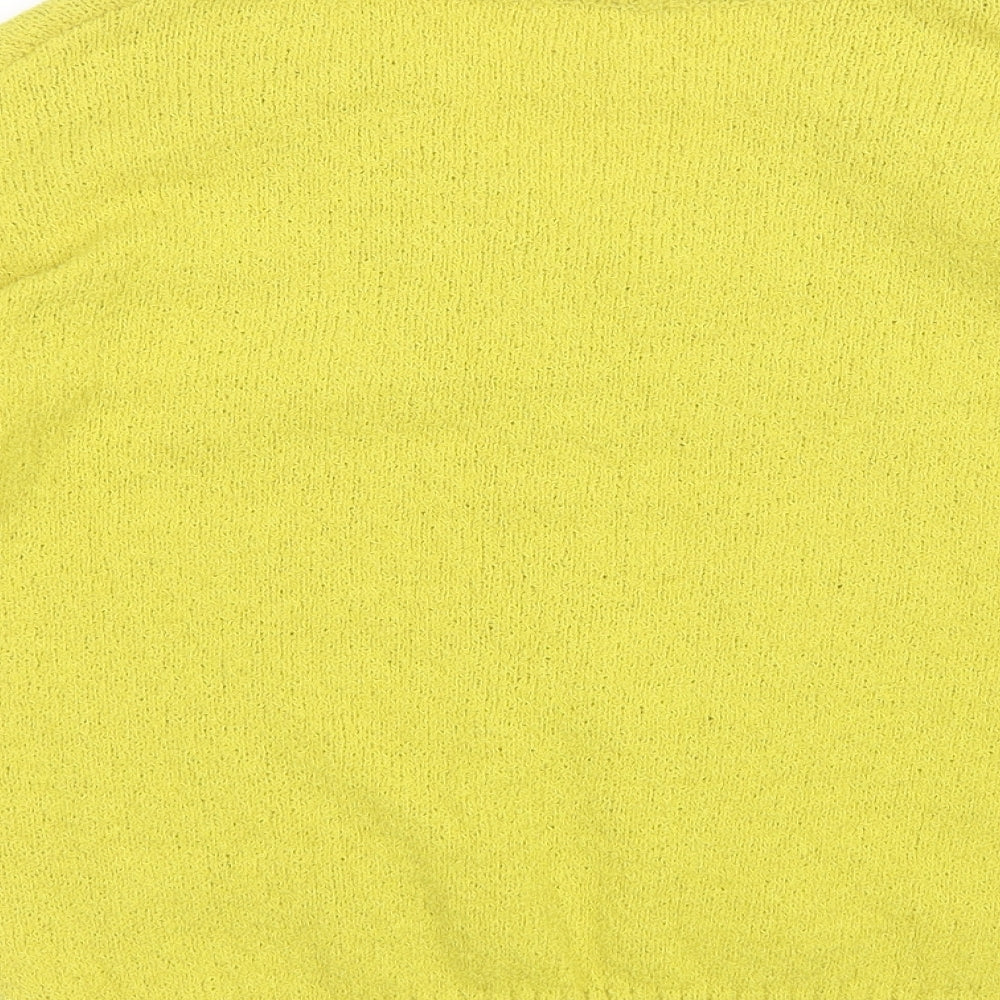 TU Womens Yellow  Knit Pullover Jumper Size 10