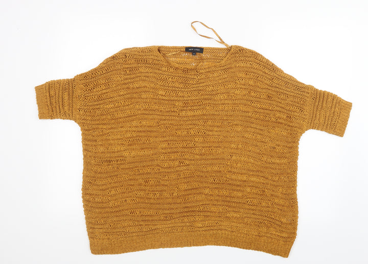 New Look Womens Yellow Pullover Jumper Size S