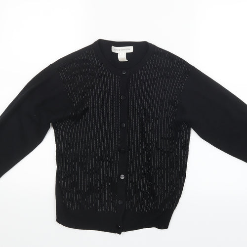 Jones New York Womens Black  Knit Cardigan Jumper Size S