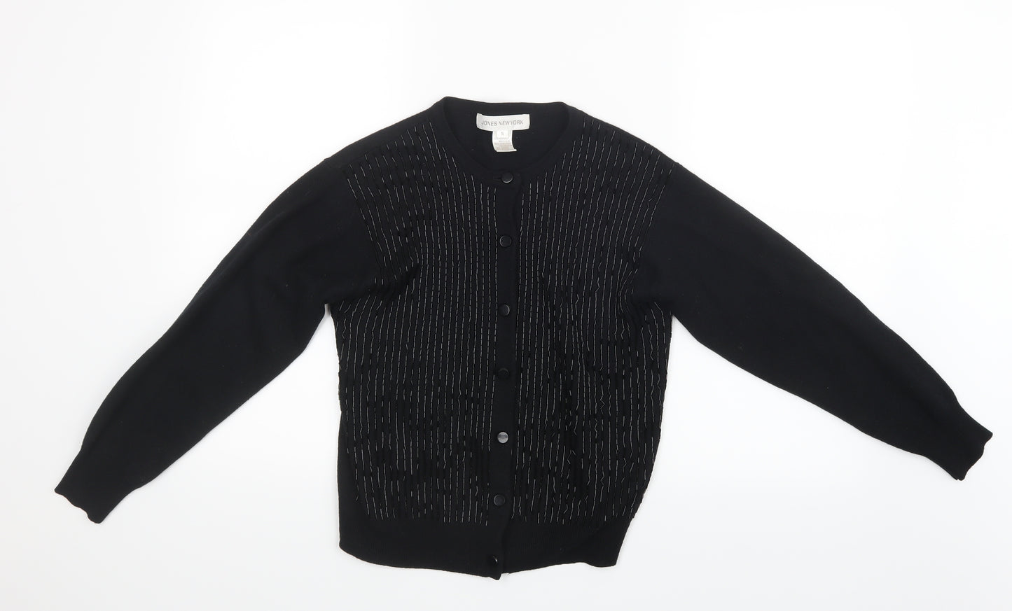 Jones New York Womens Black  Knit Cardigan Jumper Size S