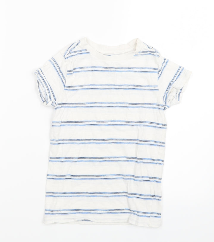 NEXT Boys Blue Striped  Basic T-Shirt Size 5 Years