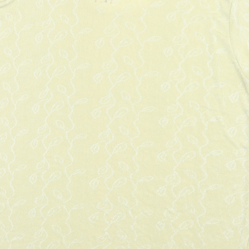 Gazelle Womens Yellow   Basic T-Shirt Size 10