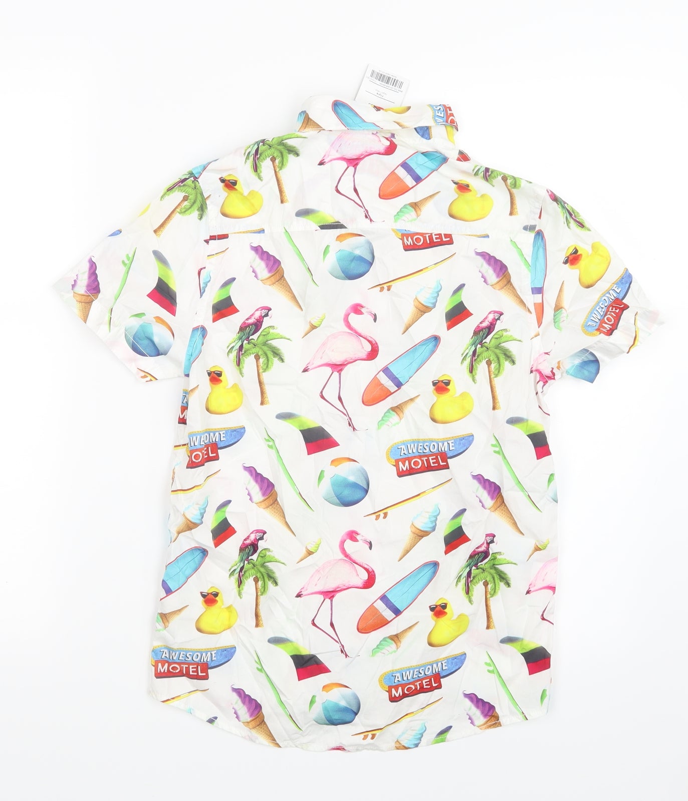 NEXT Boys White Geometric  Basic Button-Up Size 11 Years