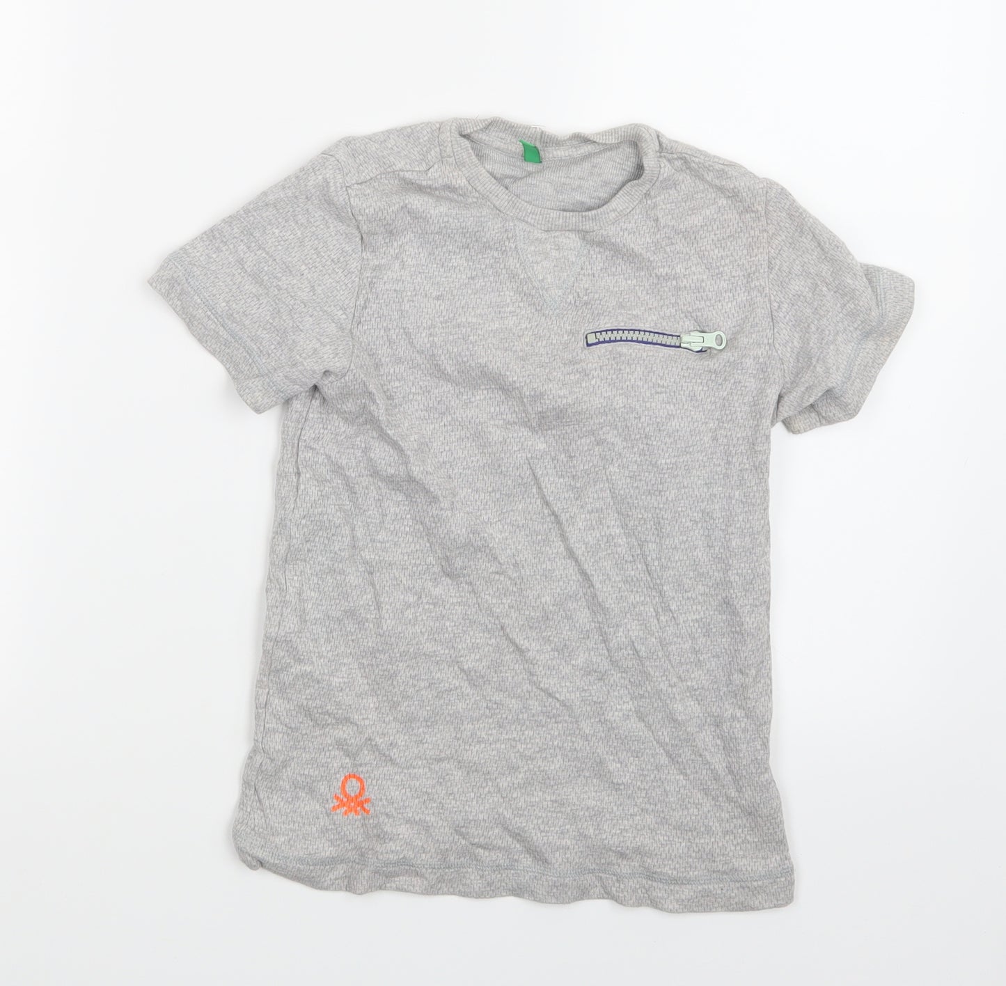 United Colors of Benetton Boys Grey   Basic T-Shirt Size 7-8 Years