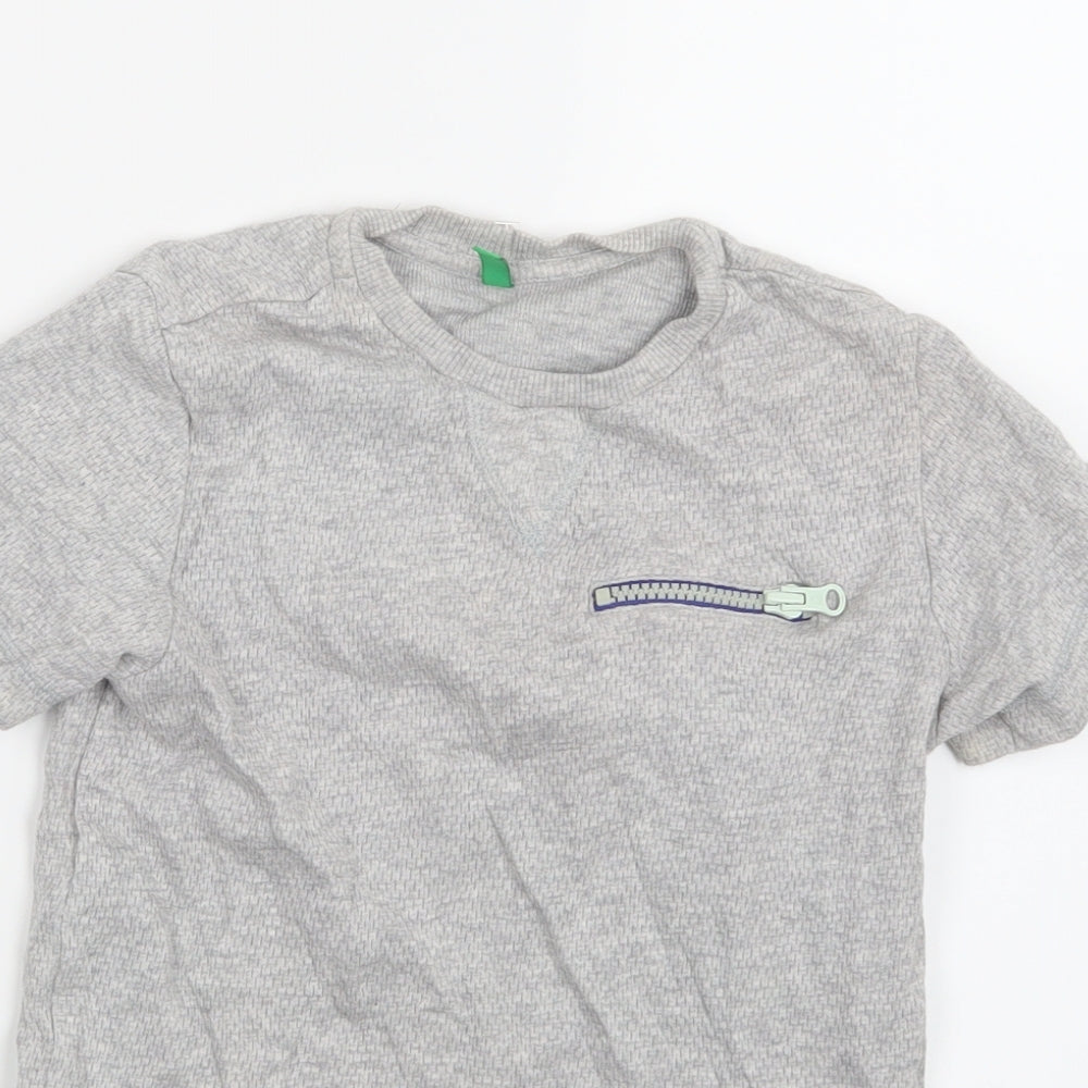 United Colors of Benetton Boys Grey   Basic T-Shirt Size 7-8 Years