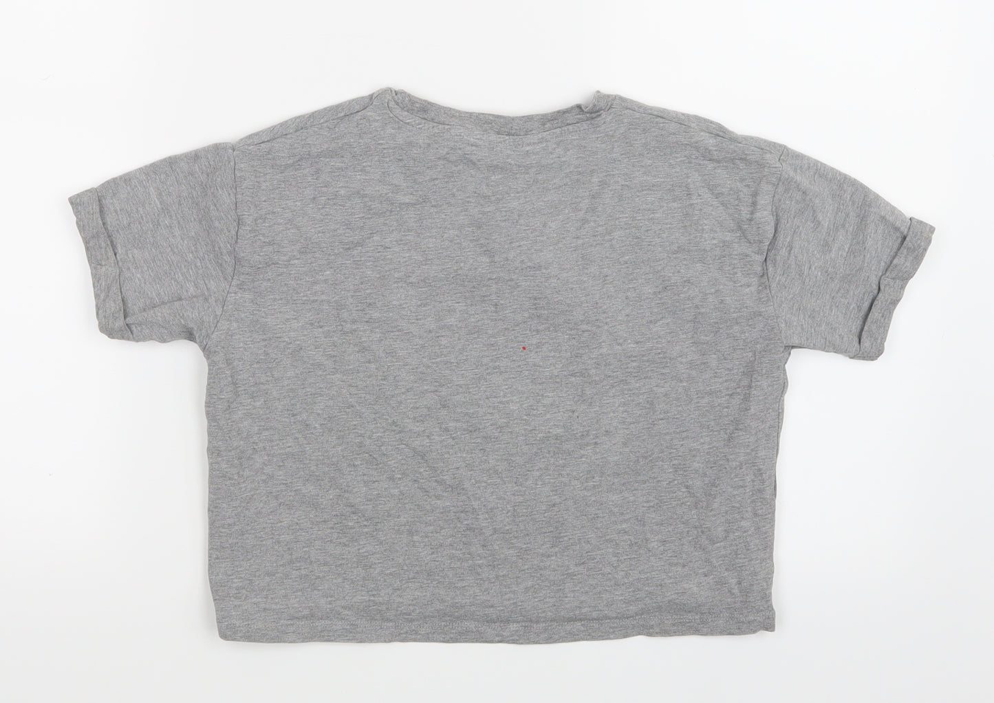 George Girls Grey   Basic T-Shirt Size 9-10 Years