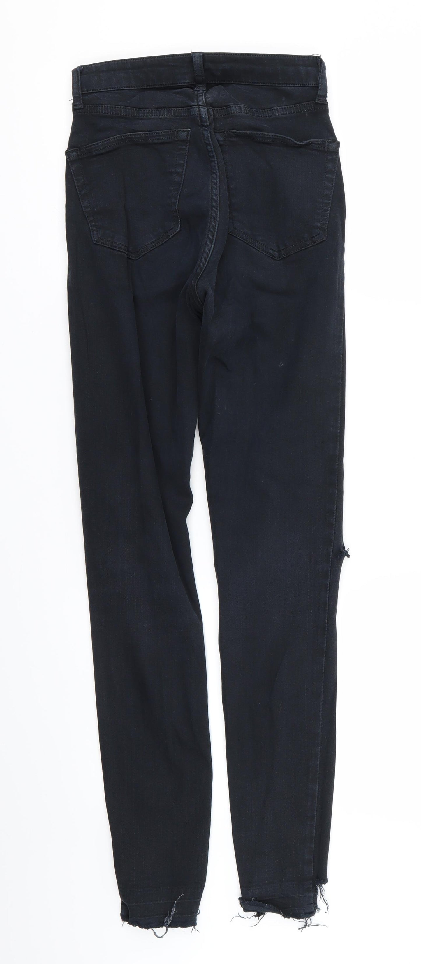 Topshop Womens Black   Skinny Jeans Size 23 in L29 in - RIPPED JEANS