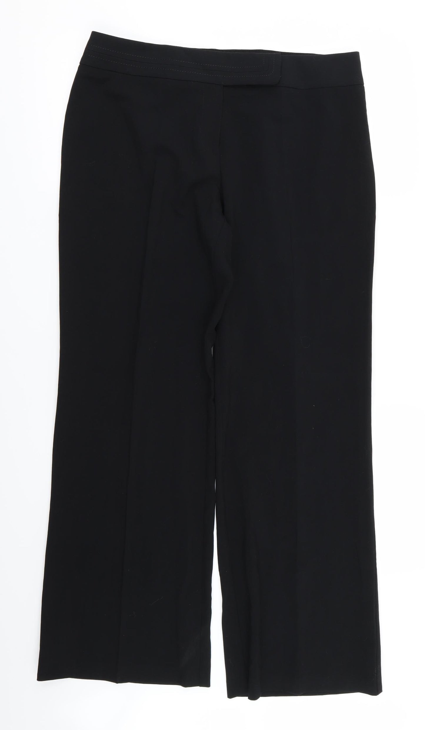 M&S Womens Black   Trousers  Size 14 L28 in