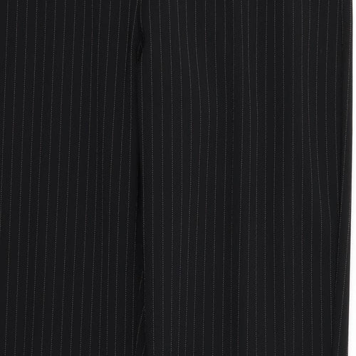 Ozone Womens Black Striped  Trousers  Size 14 L30.5 in