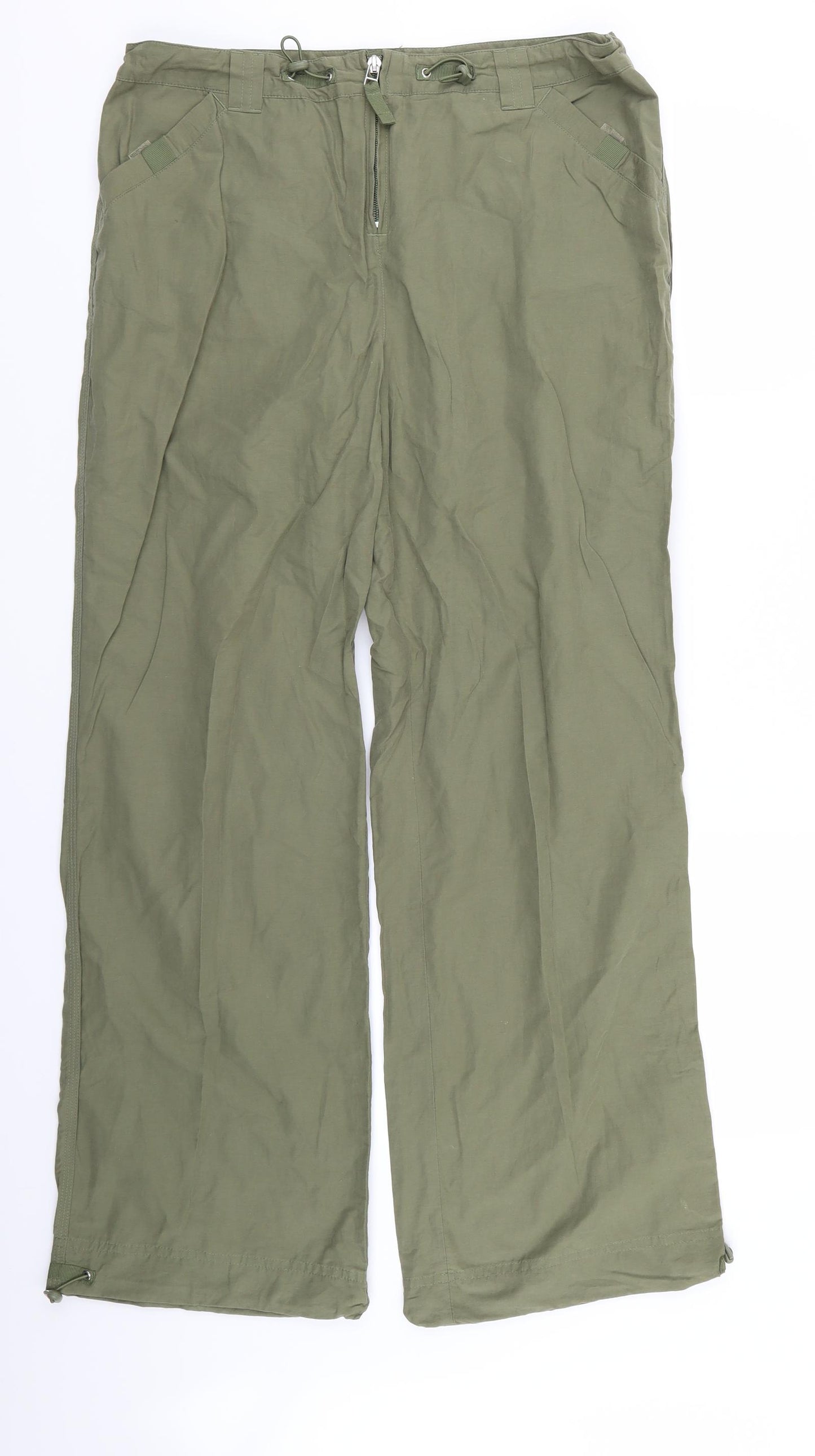 NEXT Womens Green   Trousers  Size 14 L28 in