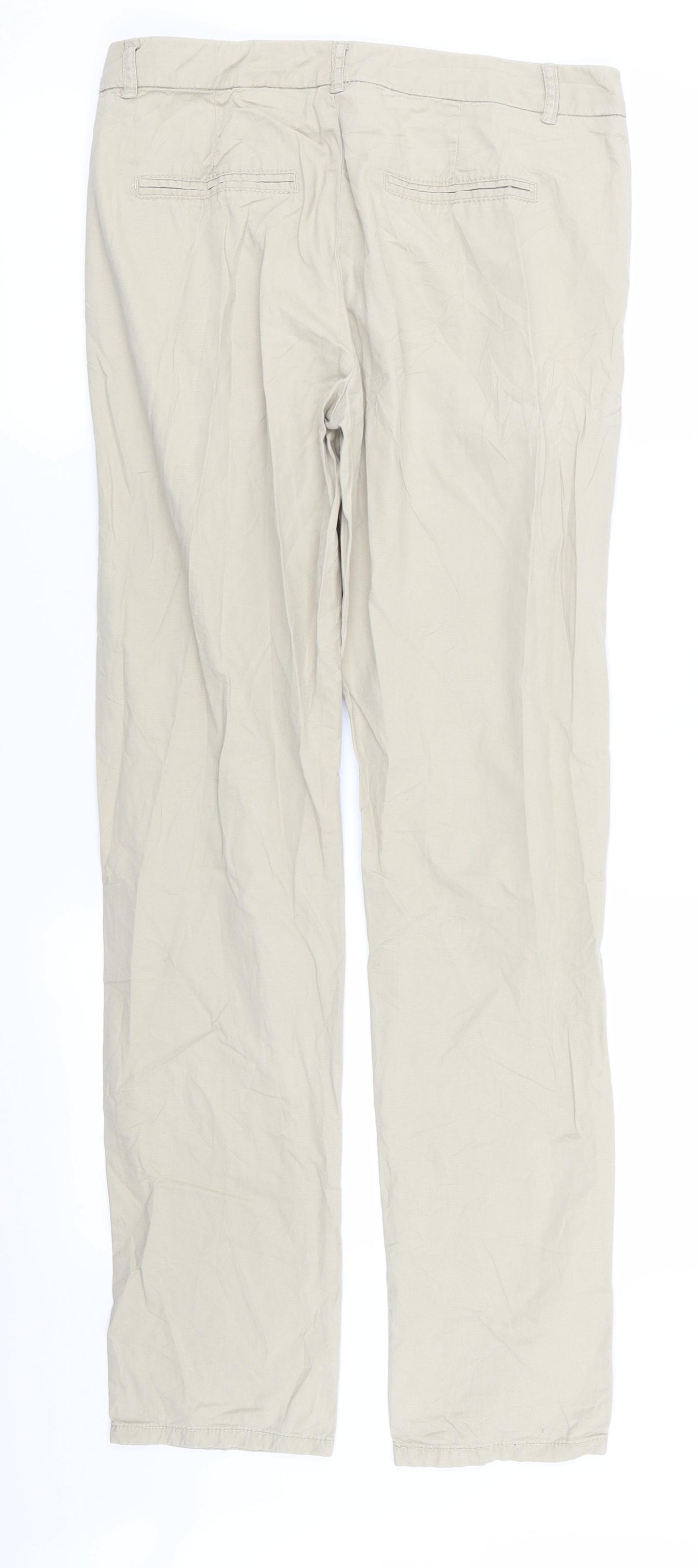 camaieu Womens Beige   Chino Trousers Size 28 in L29 in