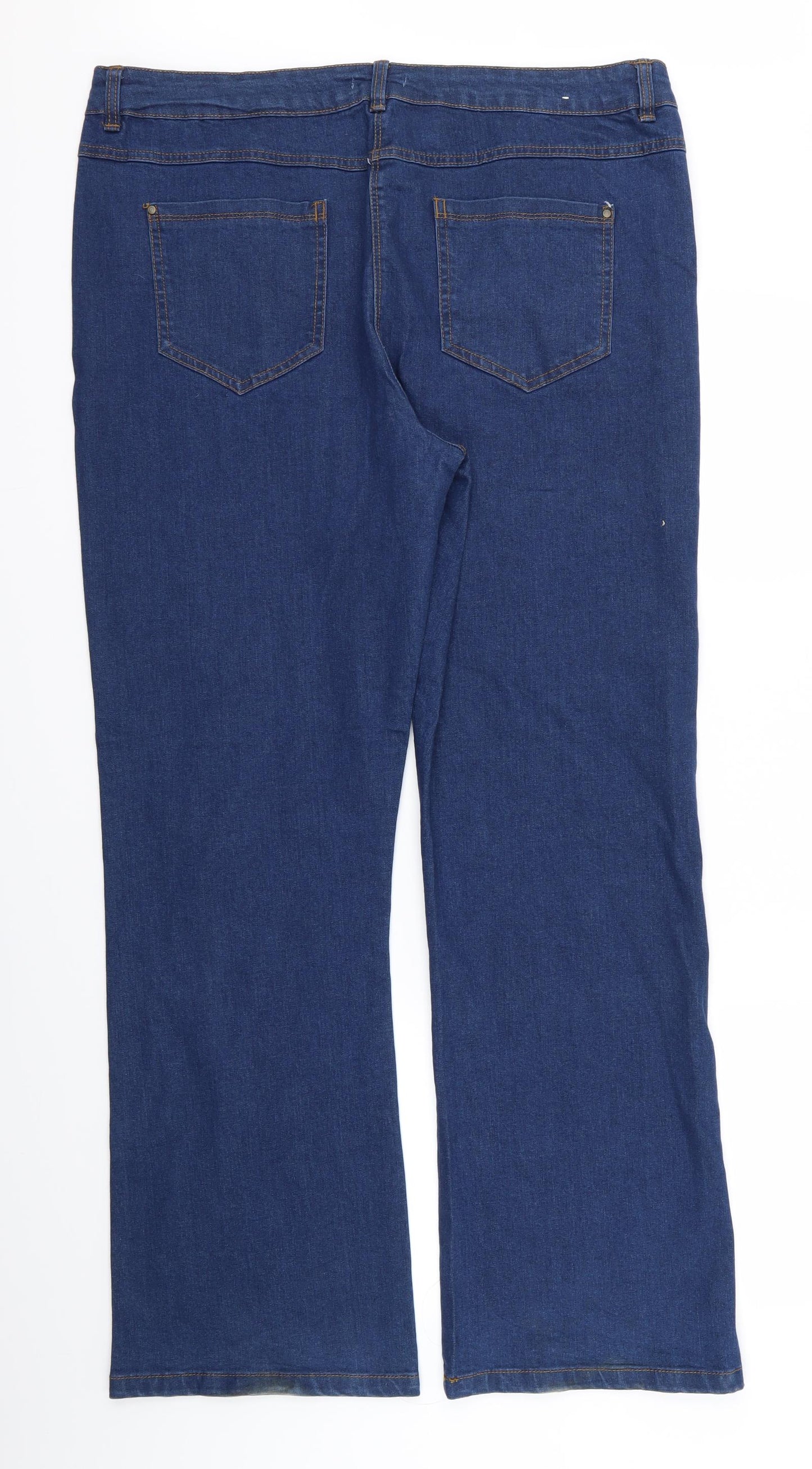 M&Co Womens Blue   Straight Jeans Size 18 L29 in