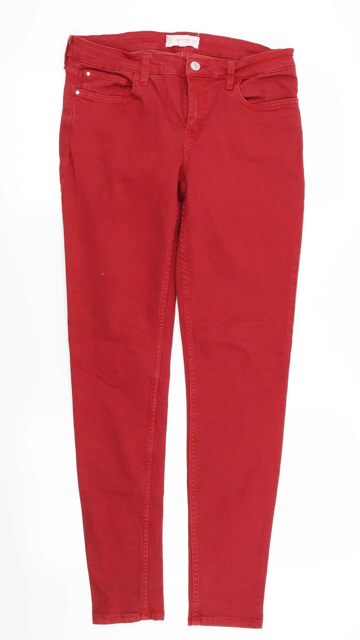 mango  Womens Red   Skinny Jeans Size 10 L29 in