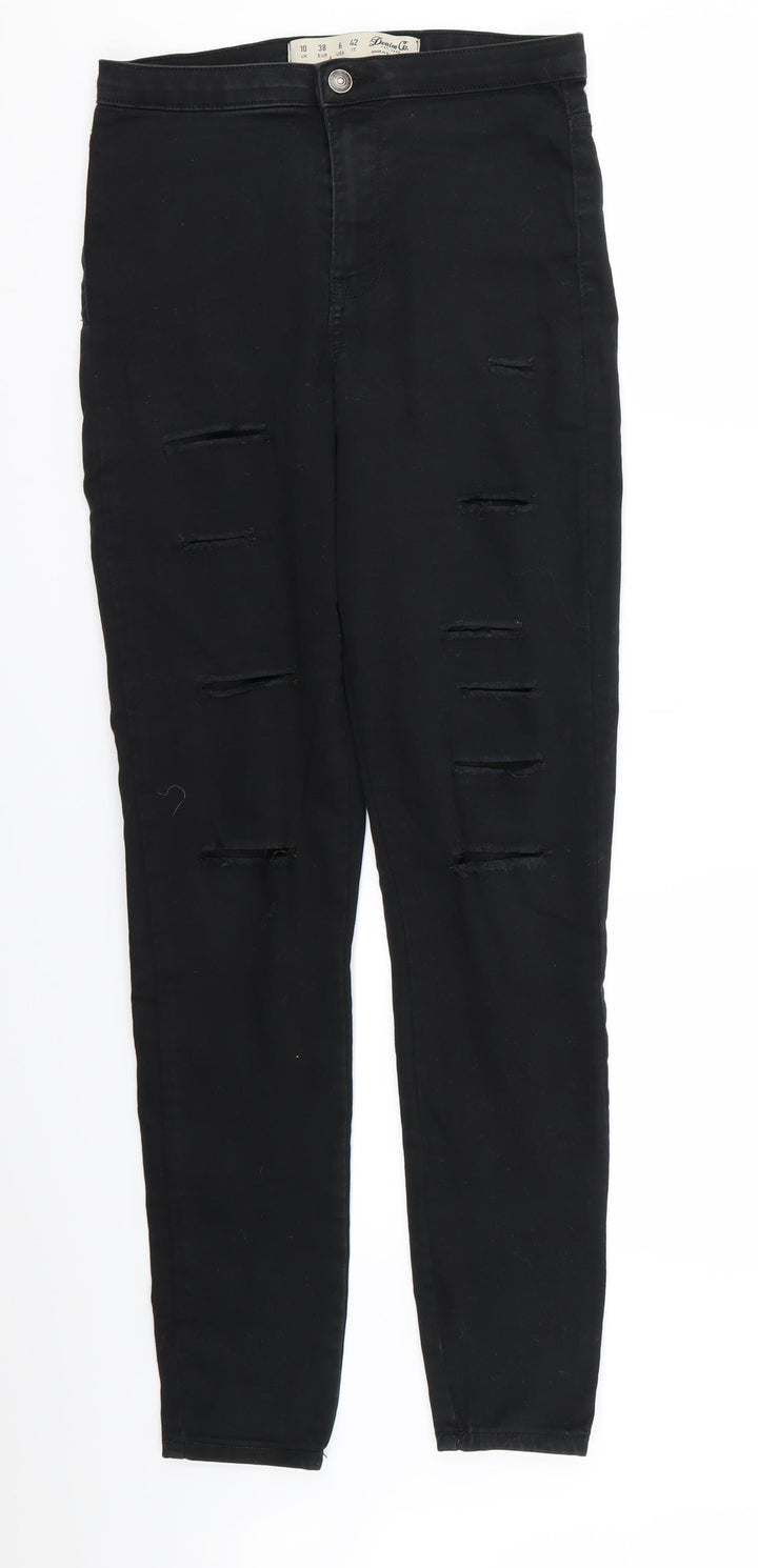 denim snd co Womens Black   Skinny Jeans Size 10 L28 in - RIPPED JEANS