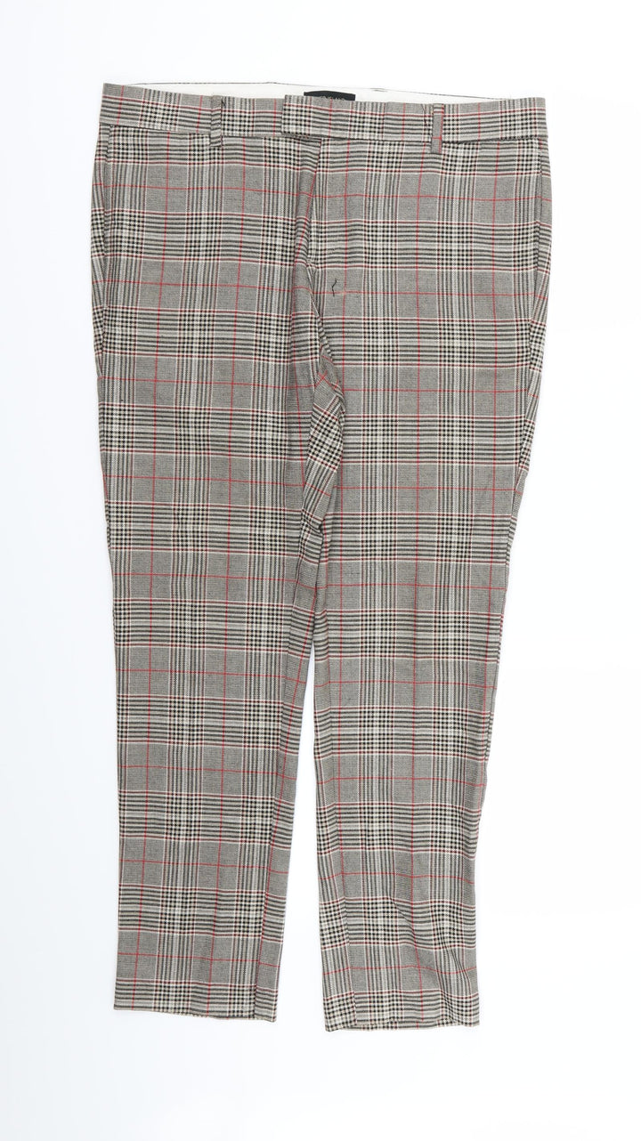 River Island Womens Beige Check  Trousers  Size 34 in L27 in