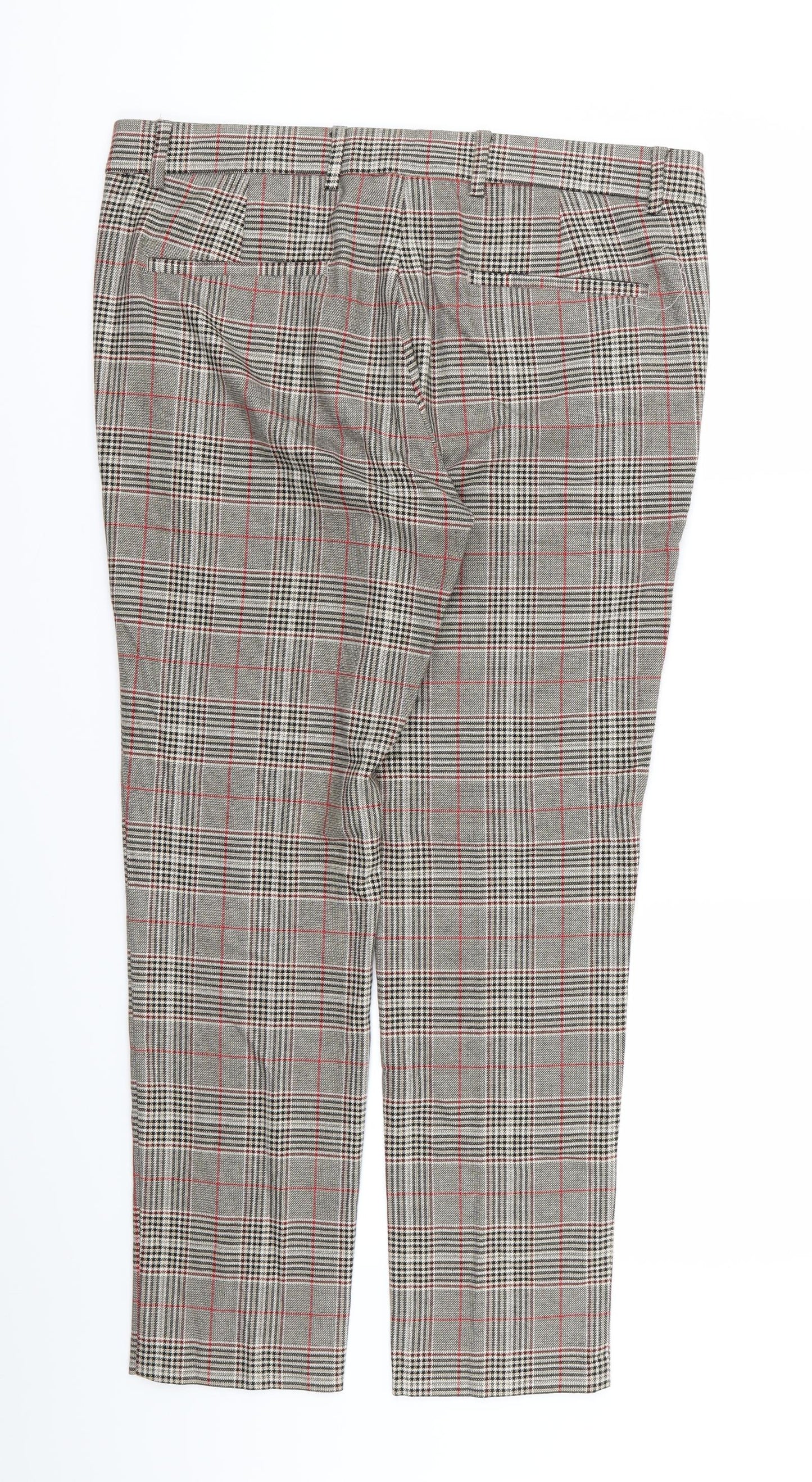 River Island Womens Beige Check  Trousers  Size 34 in L27 in