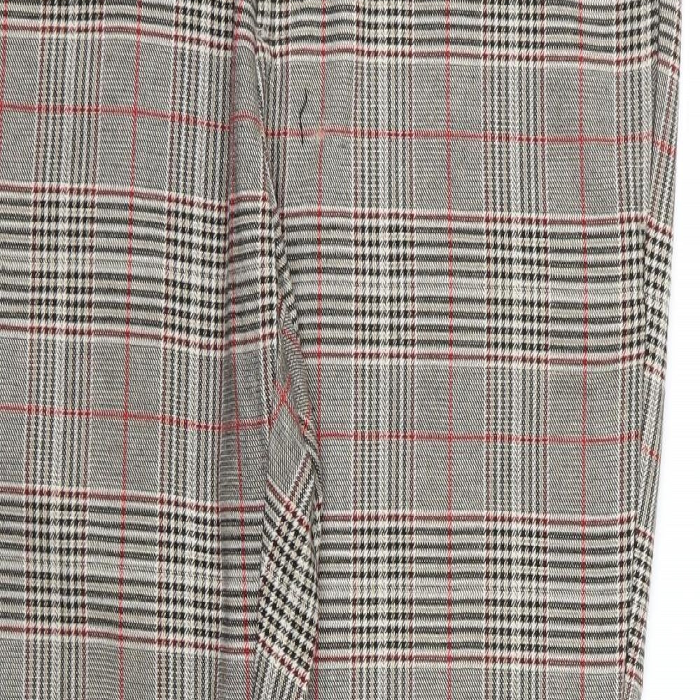 River Island Womens Beige Check  Trousers  Size 34 in L27 in
