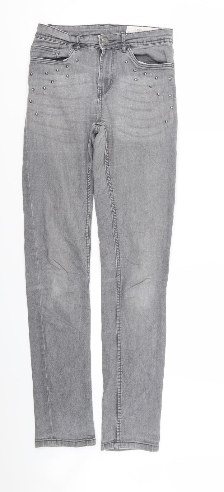 ESMARA Womens Grey Skinny Jeans Size 6 L31 in
