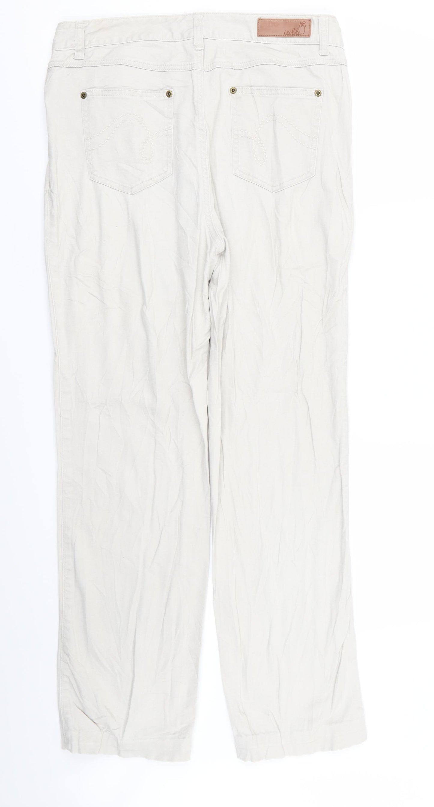 Isolde Womens White   Skinny Jeans Size 12 L29 in