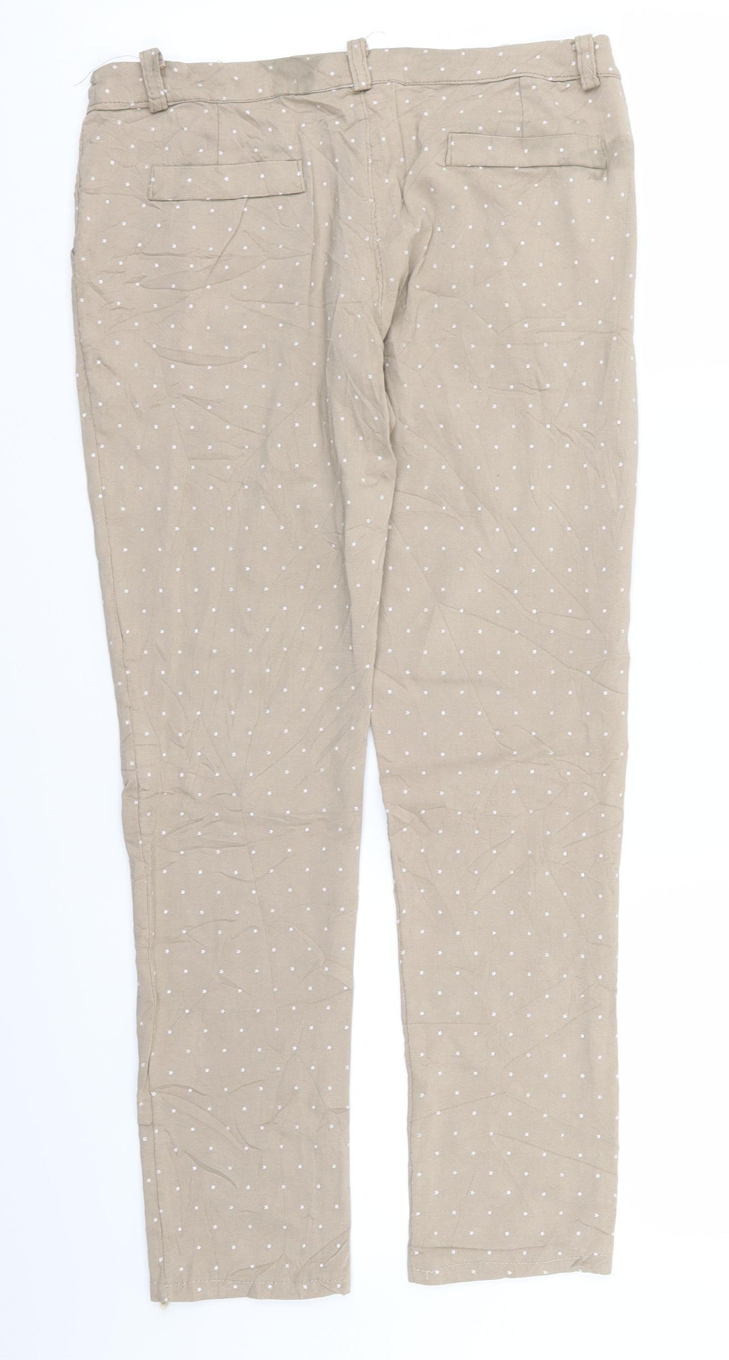 Preworn Womens Beige   Trousers  Size 24 in L25 in - Star Print
