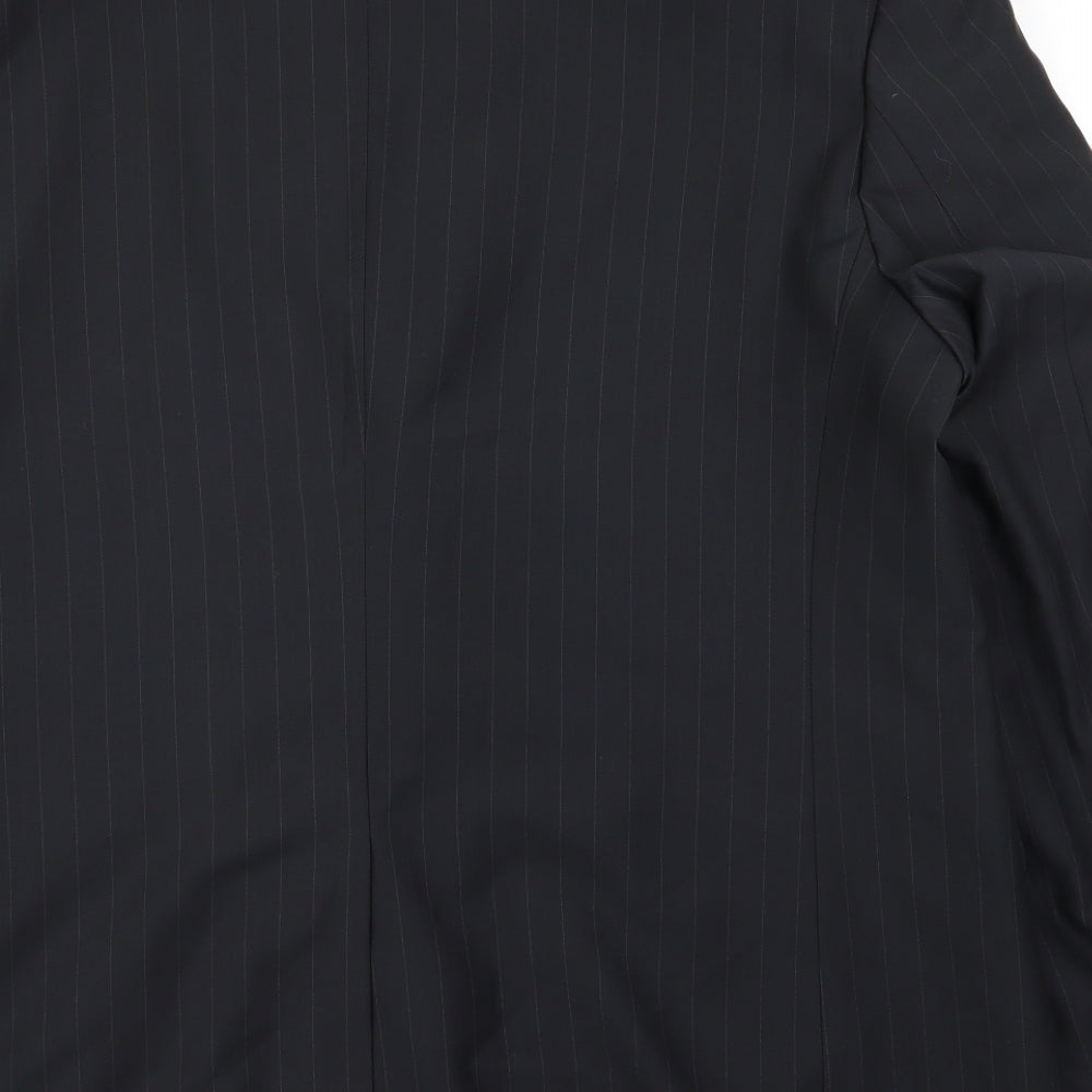 TU Mens Black Striped  Jacket Blazer Size 48