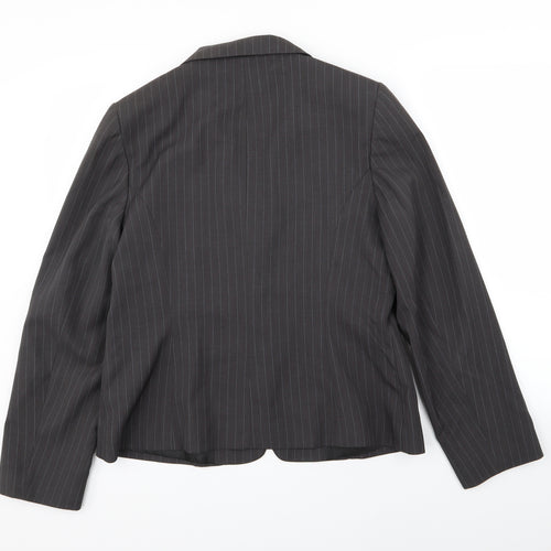 Asda George Womens Grey Pinstripe  Jacket Blazer Size 16