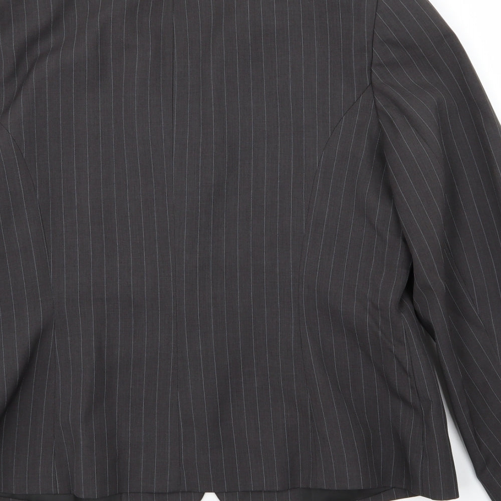 Asda George Womens Grey Pinstripe  Jacket Blazer Size 16