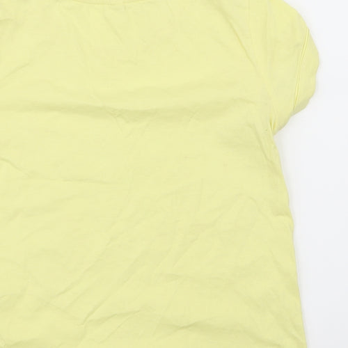 By Henry Holland Womens Yellow Floral  Basic T-Shirt Size 6
