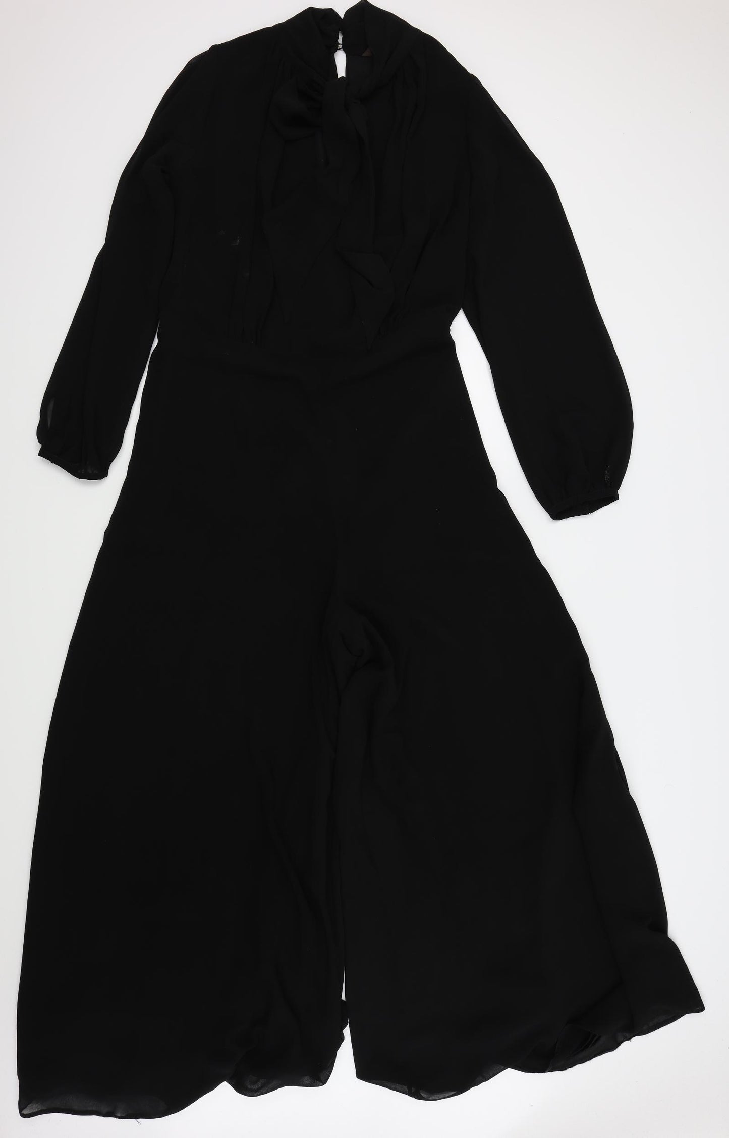 Phase Eight Womens Black   Jumpsuit One-Piece Size 18 L29 in - Tie  up neck