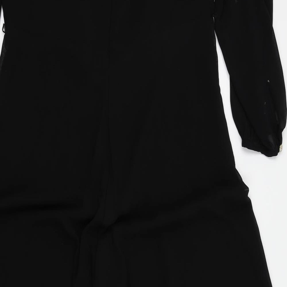 Phase Eight Womens Black   Jumpsuit One-Piece Size 18 L29 in - Tie  up neck