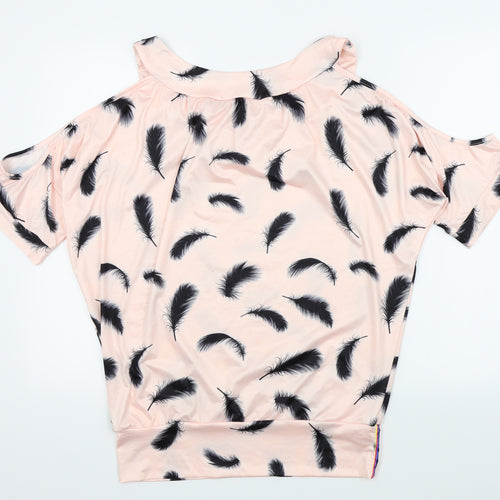 Preworn Womens Pink   Basic Blouse Size XL  - Open Shoulders