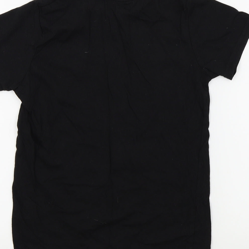 Primark Boys Black Colourblock  Basic T-Shirt Size 7-8 Years  - GAME CHANGER