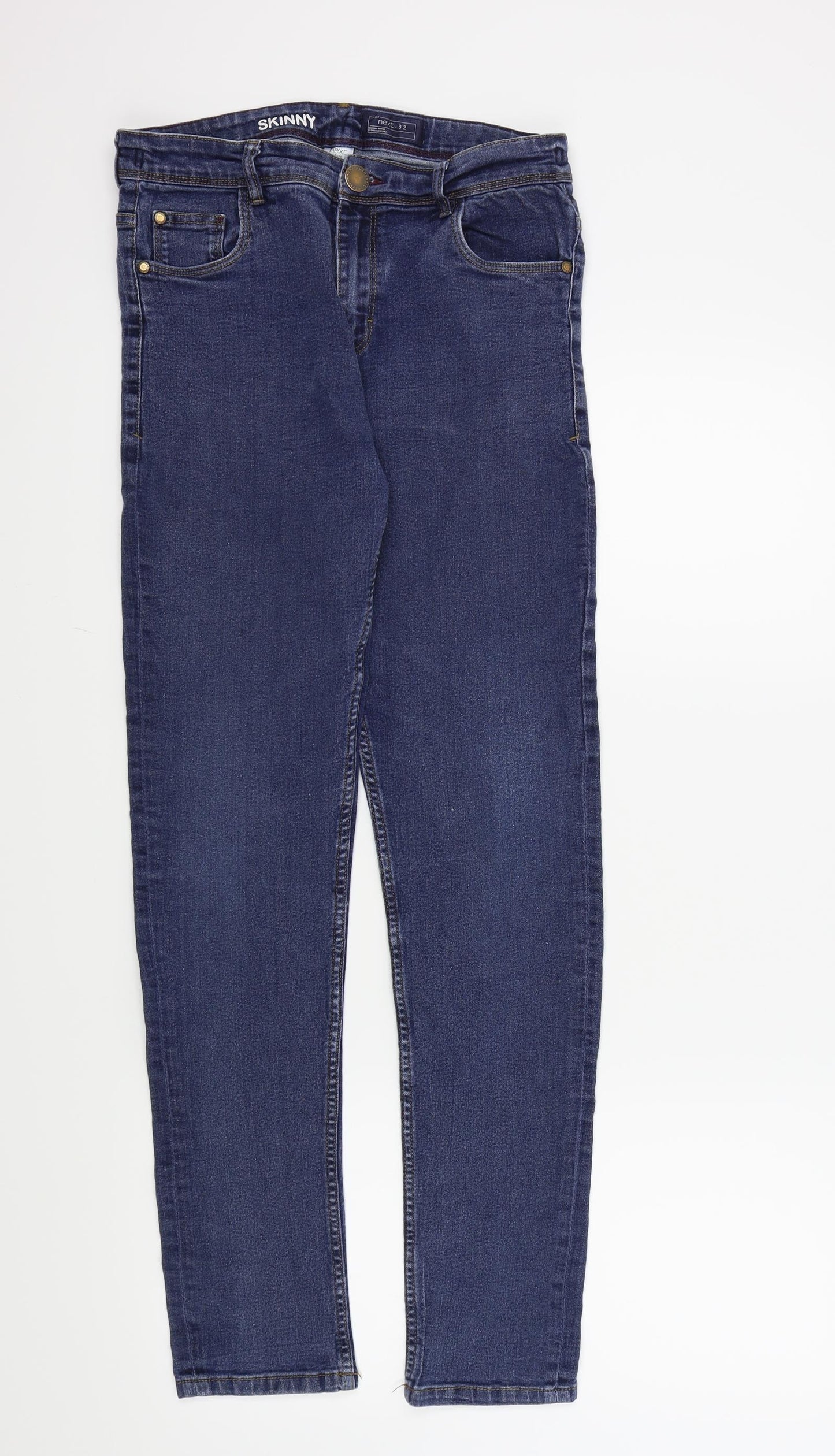 NEXT Girls Blue Colourblock  Skinny Jeans Size 16 Years