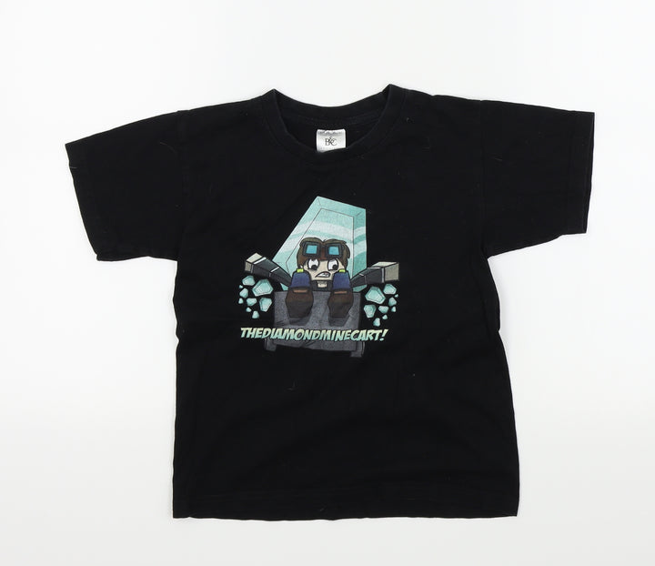 B&C Boys Black Colourblock Basic Casual Size 7-8 Years
