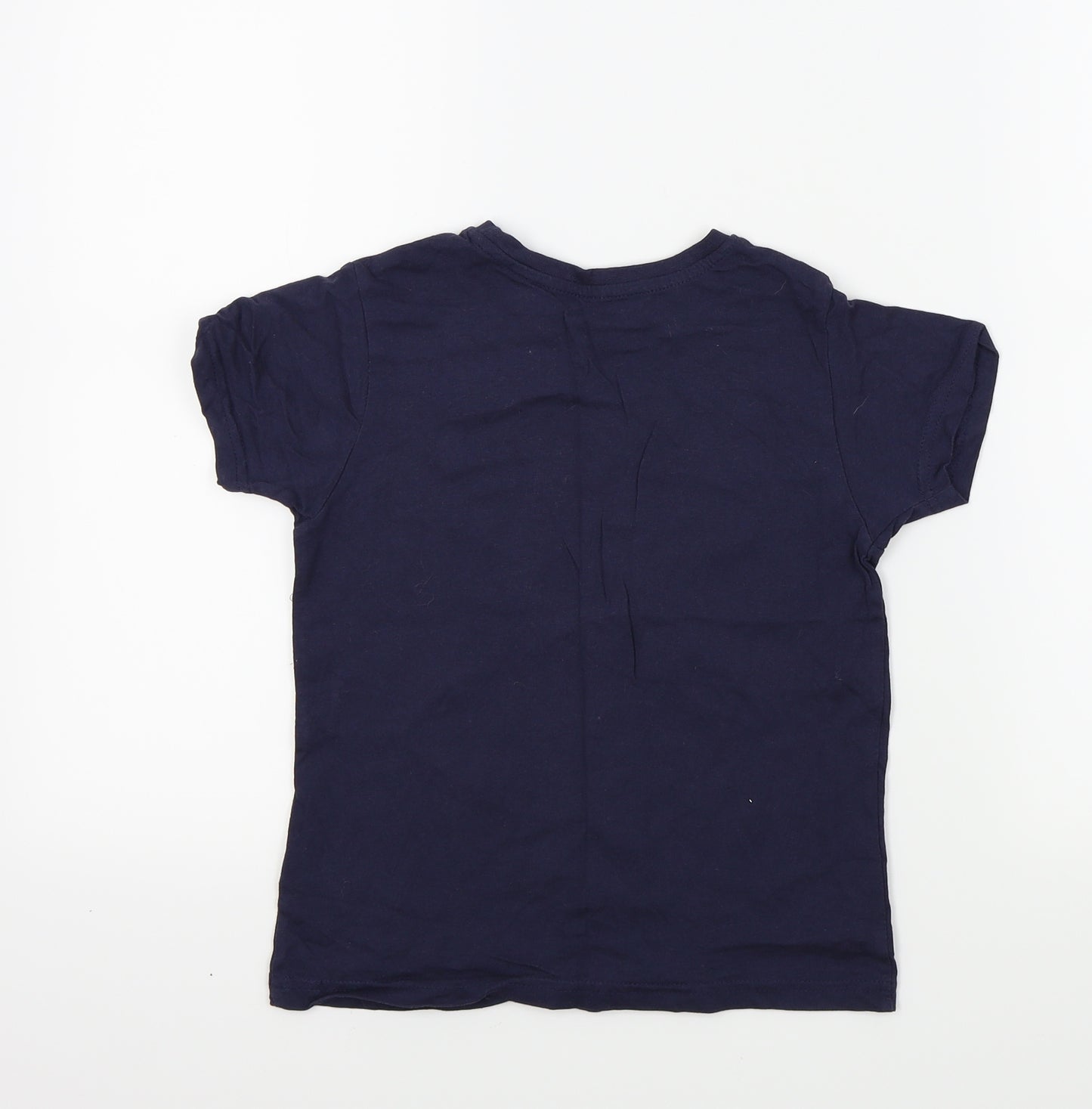 Primark Boys Blue Colourblock  Basic T-Shirt Size 7-8 Years
