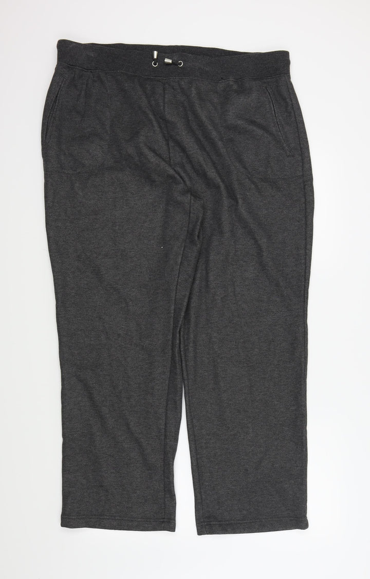 BM Womens Grey   Jogger Trousers Size L L20 in