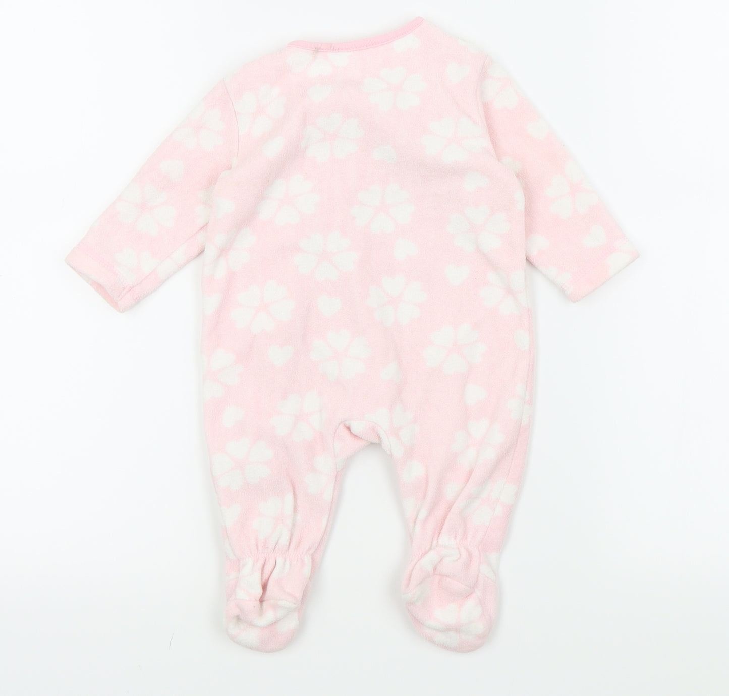 George  Pink Floral  Babygrow One-Piece Size 0-3 Months