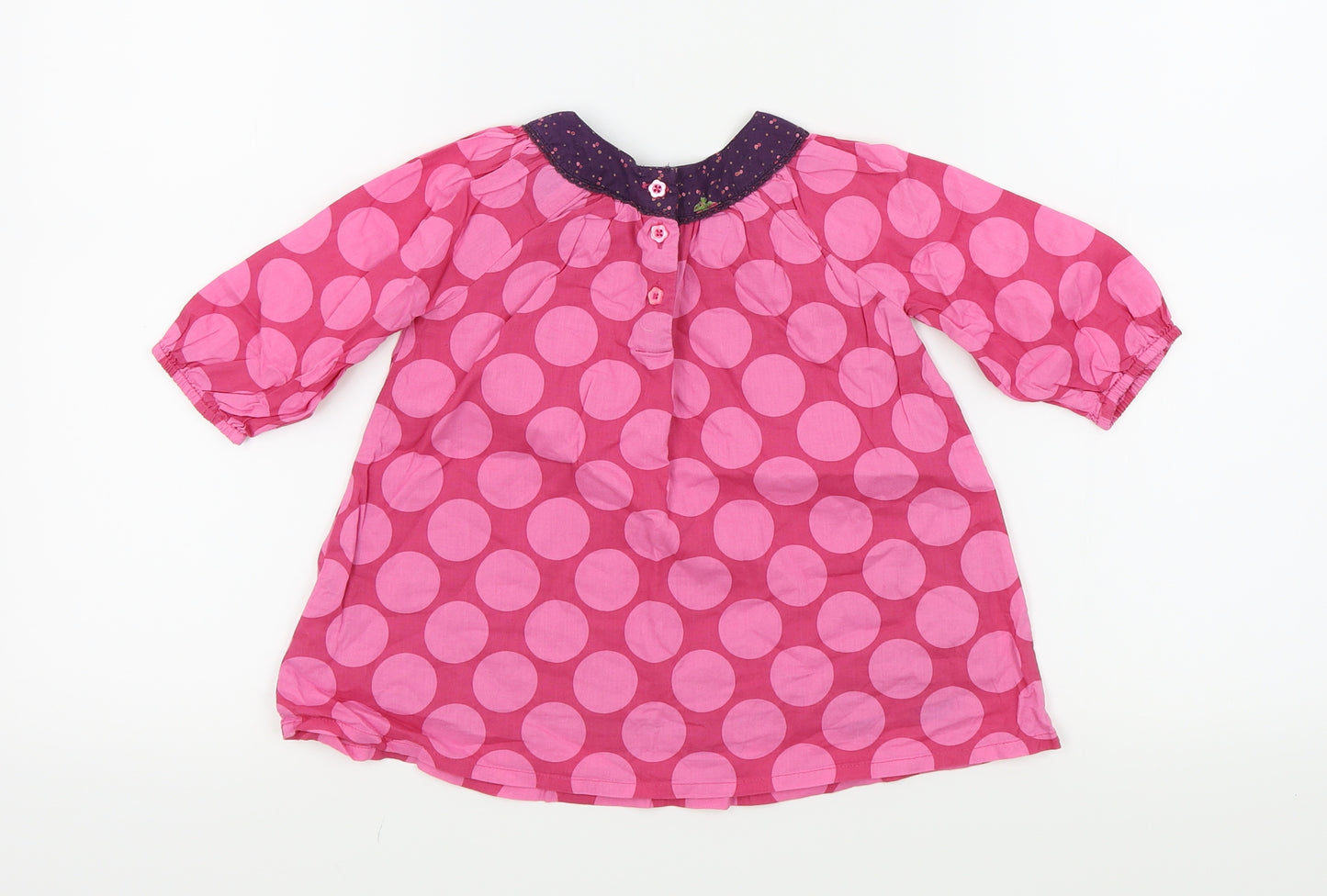 SWEET MILLIE Girls Pink Colourblock  Basic Blouse Size 2-3 Years